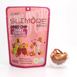 SLIMORE Korean Fruit Chips (Cherry Tomato) 6 Pouches – 100% Natural Dried Fruit Snack | Apple, Pear, Cherry Tomato & Seasonal Mandarin | No Sugar, No Additives | NIR Low-Temp Dried _ Made in KOREA